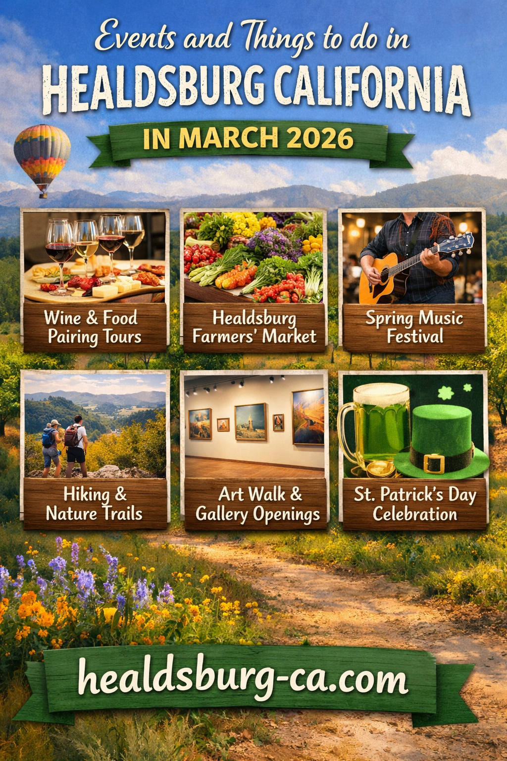 Read more about the article Events and Things to do in March 2026 in Healdsburg California