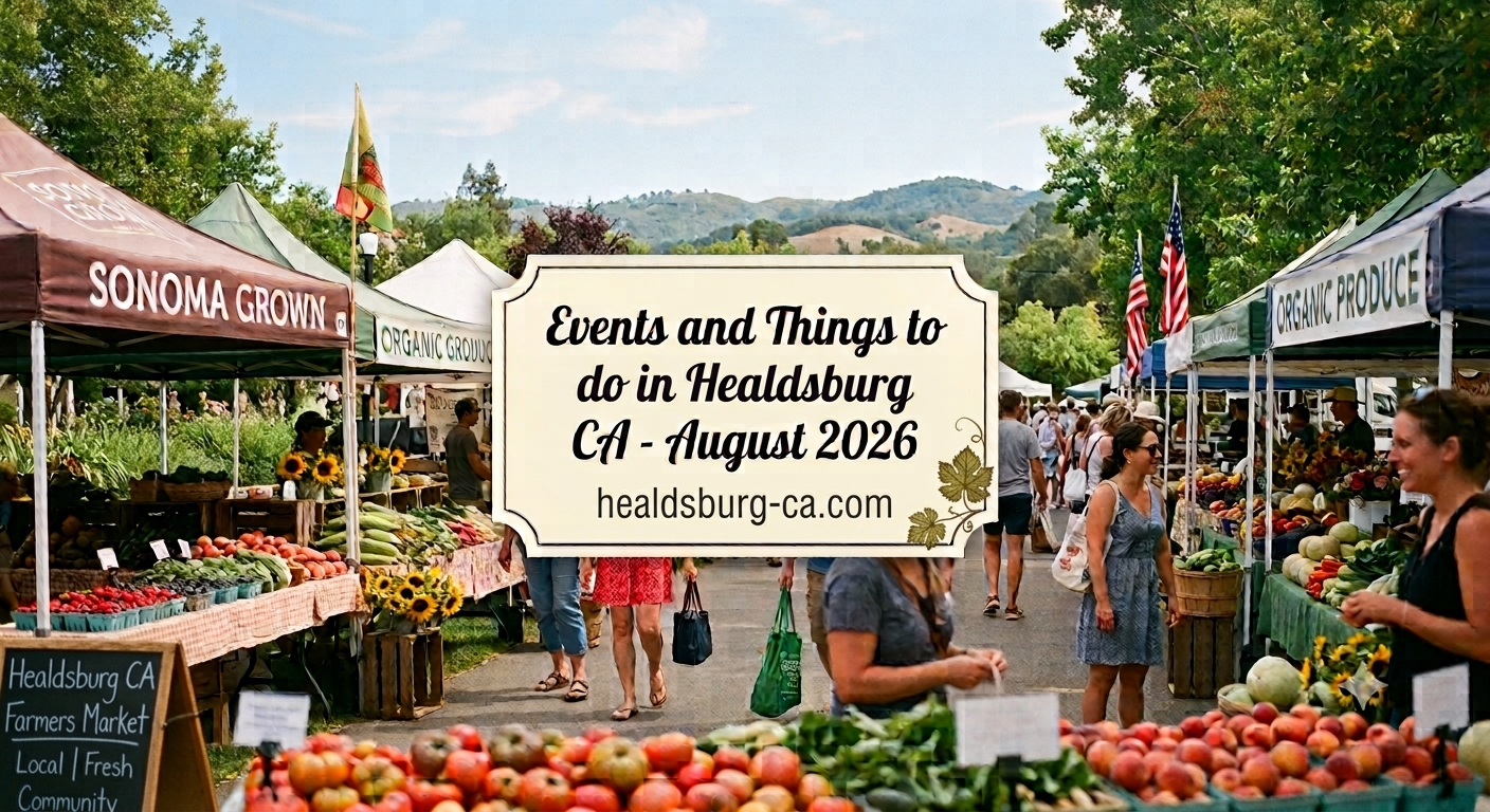 Read more about the article Events and Things to do in August 2026 in Healdsburg California